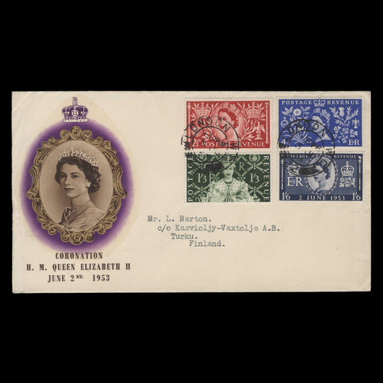 Great Britain 1953 Coronation first day cover, LONDON WC