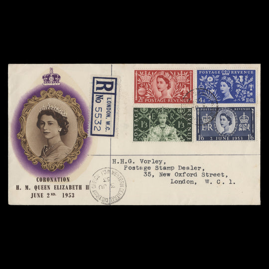 Great Britain 1953 Coronation first day cover, WCDO
