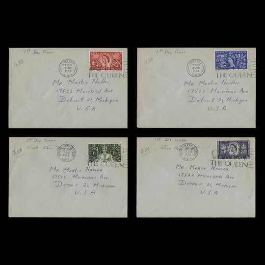 Great Britain 1953 Coronation first day covers
