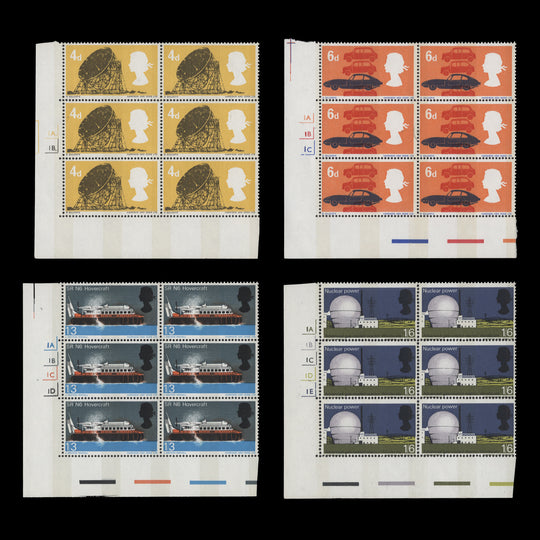 Great Britain 1966 (MNH) British Technology phosphor cylinder blocks