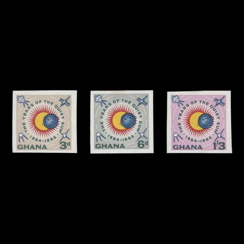 Ghana 1964 (MLH) International Quiet Sun Years imperf singles