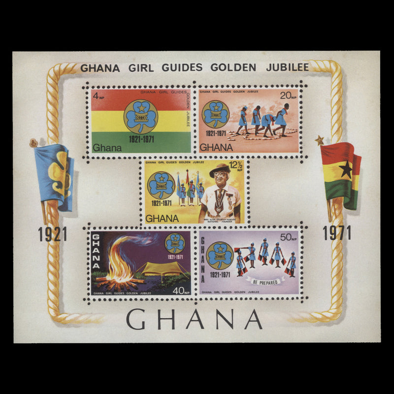 Ghana 1971 (MNH) Girl Guides Golden Jubilee miniature sheet