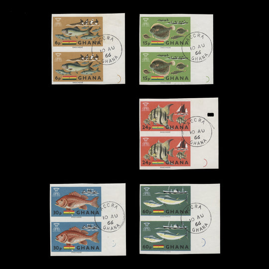 Ghana 1966 (CTO) Freedom From Hunger imperf pairs