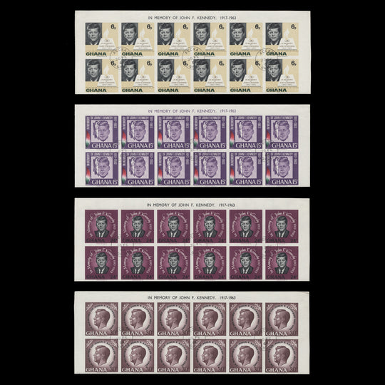 Ghana 1965 (CTO) Kennedy Commemoration imperf blocks