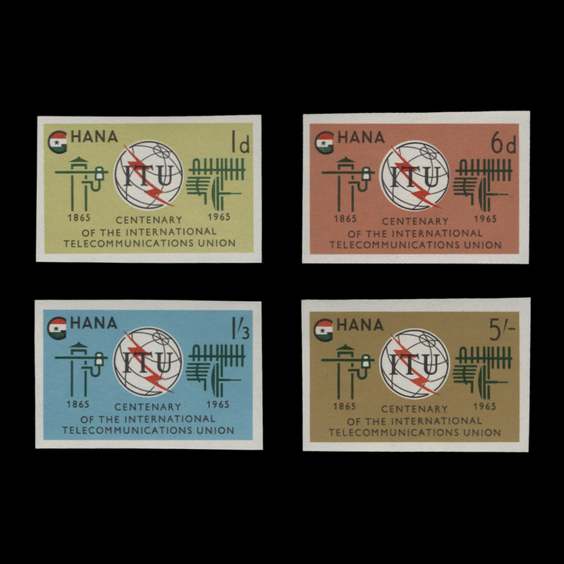 Ghana 1965 (MNH) ITU Centenary imperf set