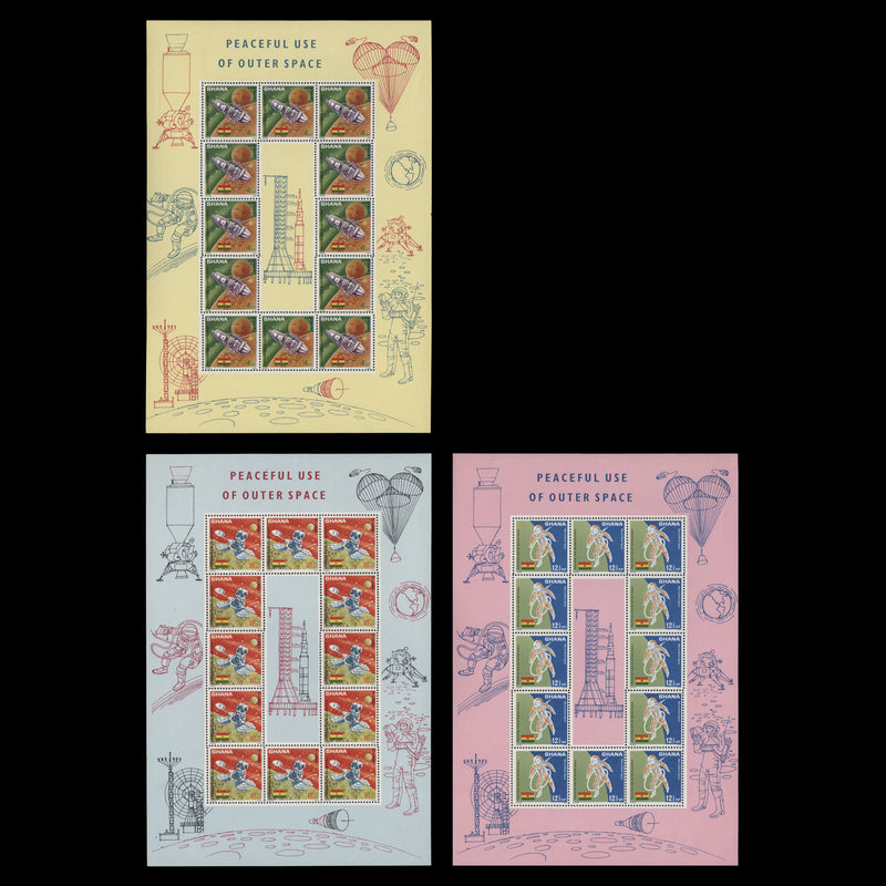 Ghana 1967 (MNH) Peaceful use of Outer Space sheetlets