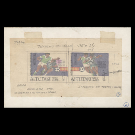 Aitutaki 1981 Football World Cup Championship artwork by María Isabel Ibáñez