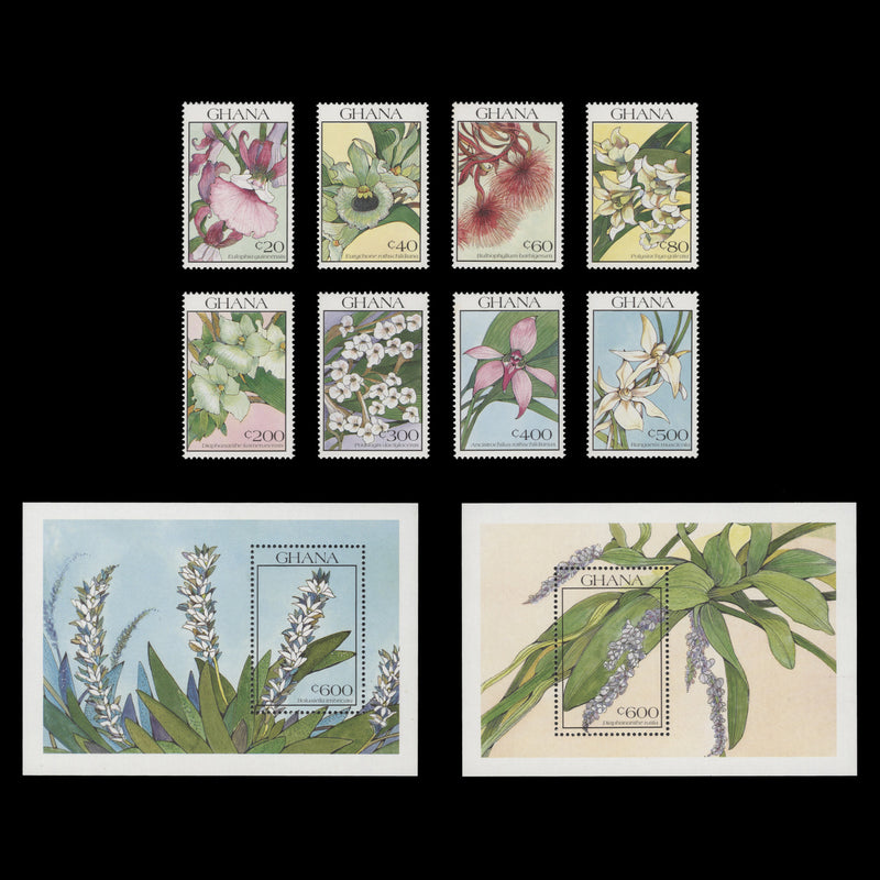 Ghana 1990 (MNH) Orchids set and miniature sheets