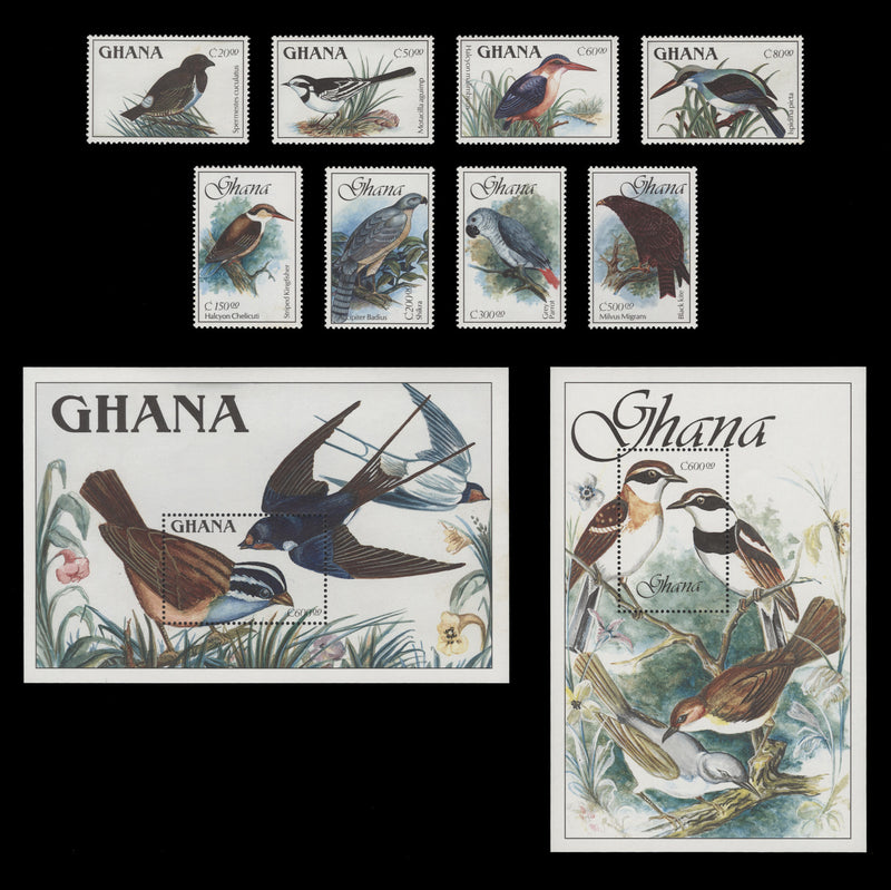 Ghana 1989 (MNH) Birds set and miniature sheets