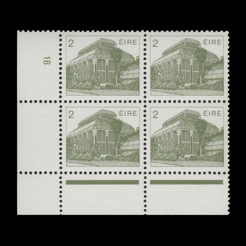 Ireland 1983 (MNH) 2p Central Pavilion cylinder 1B block, ordinary paper