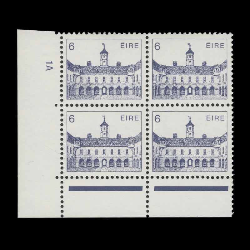 Ireland 1983 (MNH) 6p Dr Steeven's Hospital cylinder 1A block, ordinary paper