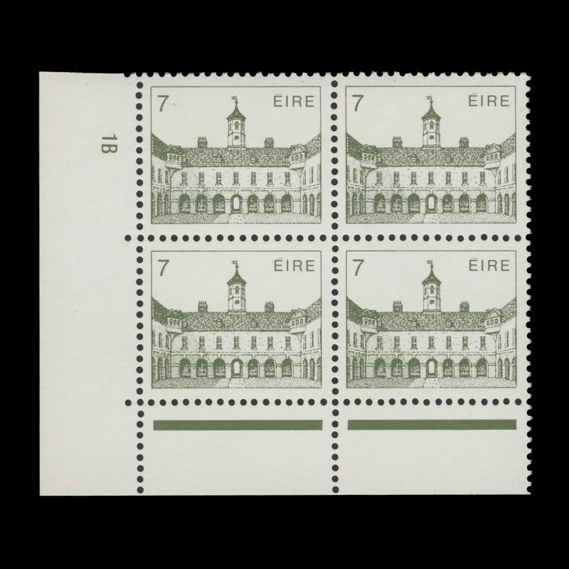 Ireland 1983 (MNH) 7p Dr Steeven's Hospital cylinder 1B block, ordinary paper