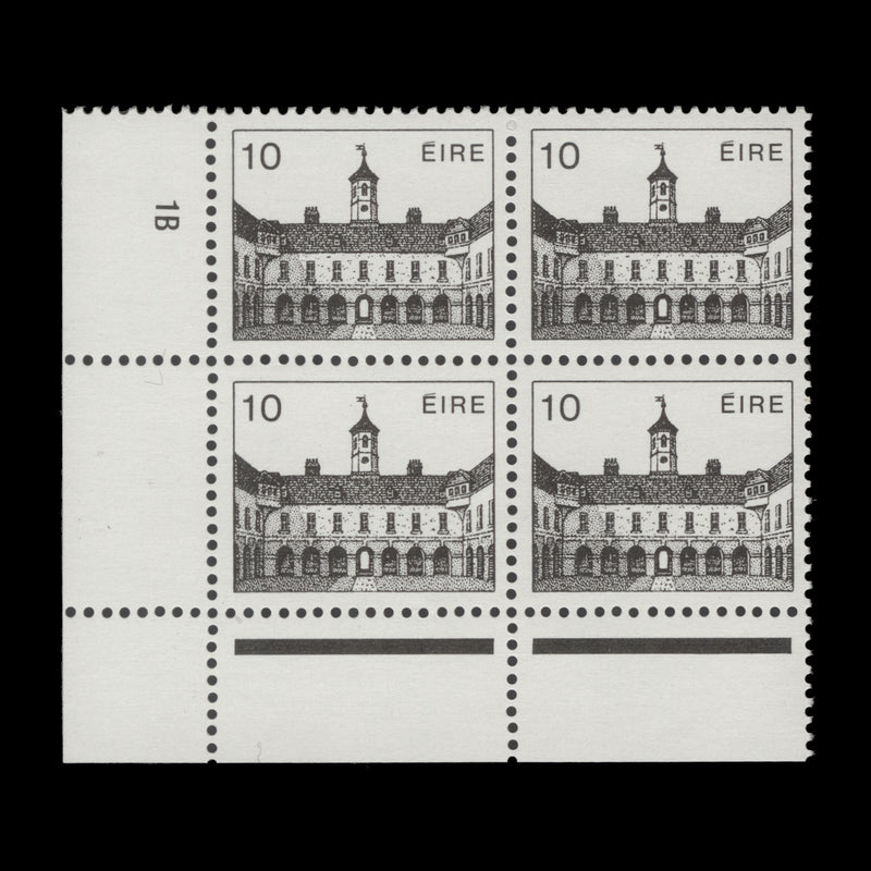 Ireland 1983 (MNH) 10p Dr Steeven's Hospital cylinder 1B block, ordinary paper