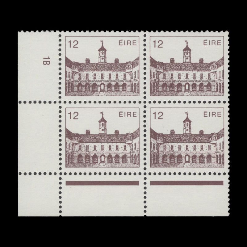 Ireland 1983 (MNH) 12p Dr Steeven's Hospital cylinder 1B block, ordinary paper