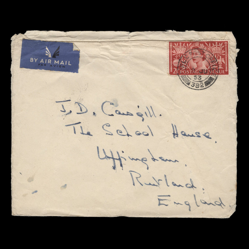 Great Britain 1953 (FDC) 2½d Coronation, FIELD POST OFFICE 382