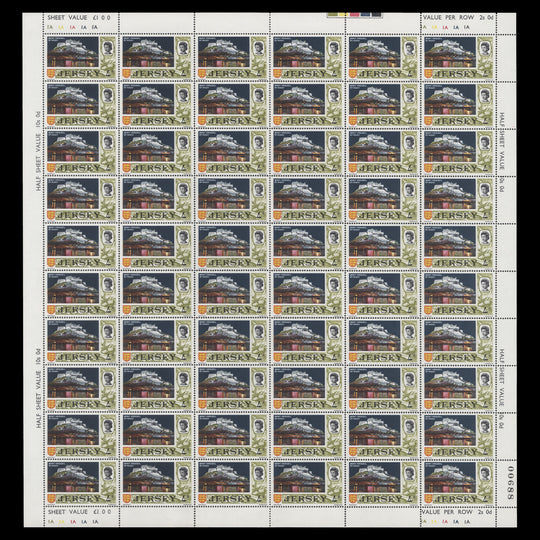 Jersey 1969 (MNH) 4d Mount Orgueil Castle by Night sheet