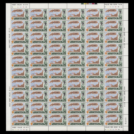 Jersey 1969 (MNH) 1s6d Map of the English Channel sheet