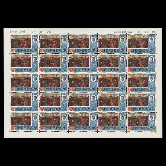 Jersey 1969 (MNH) 5s Legislative Chamber sheet