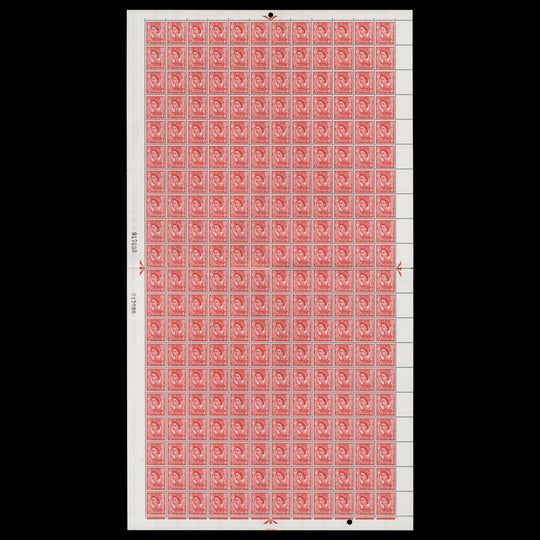 Jersey 1969 (MNH) 4d Bright Vermilion definitive sheet