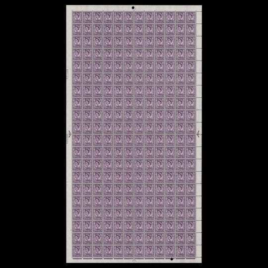 Jersey 1967 (MNH) 3d Deep Lilac phosphor definitive sheet