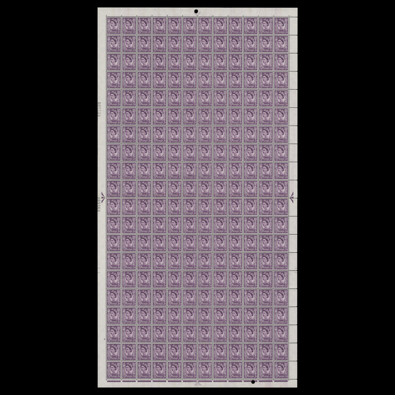 Jersey 1967 (MNH) 3d Deep Lilac phosphor definitive sheet