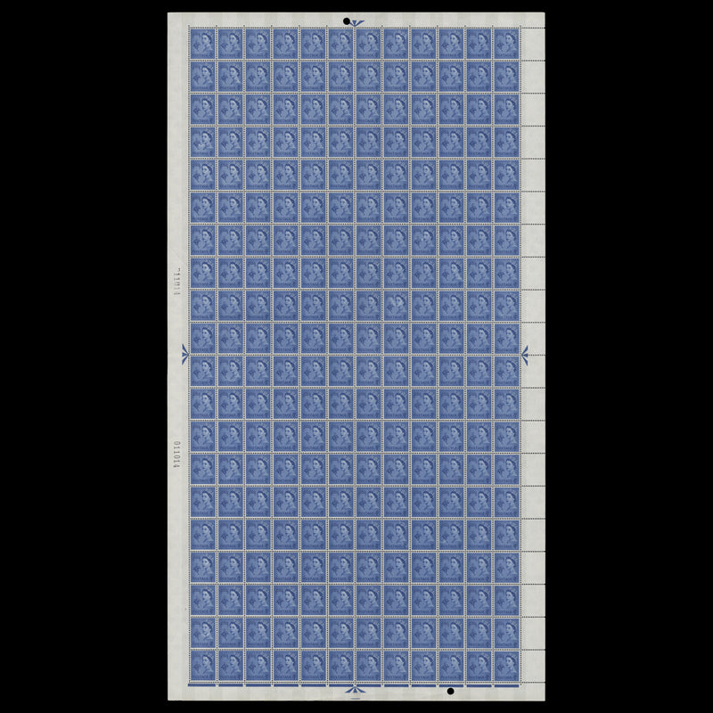 Guernsey 1967 (MNH) 4d Ultramarine phosphor definitive sheet