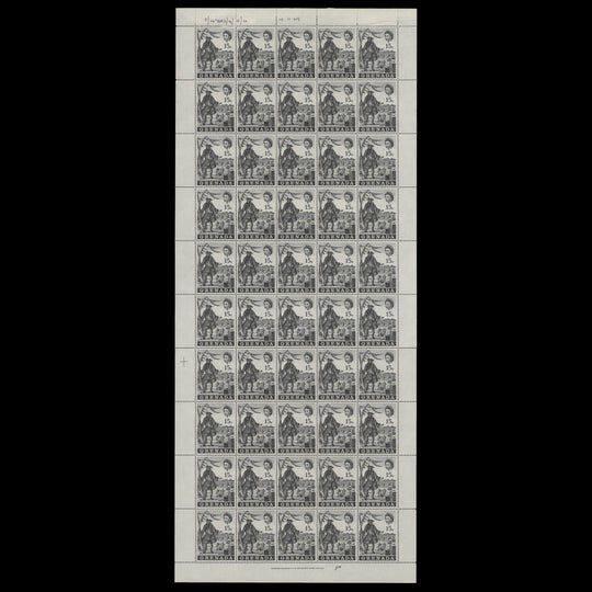 Grenada 1970 (MNH) 15c Pirates plate 1a pane, printer's file copy