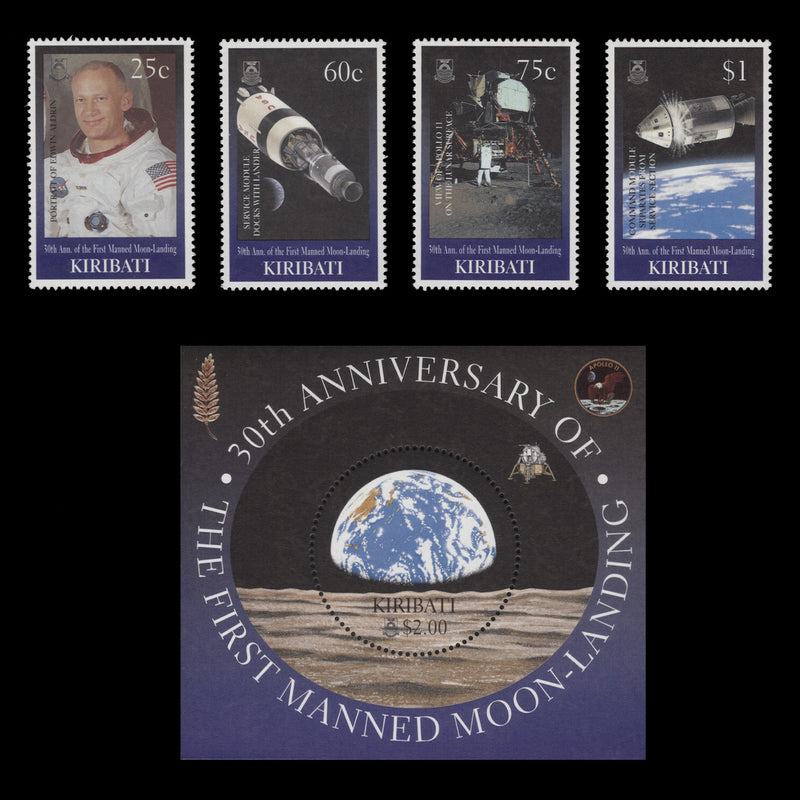 Kiribati 1999 (MNH) Moon-Landing Anniversary set and miniature sheet