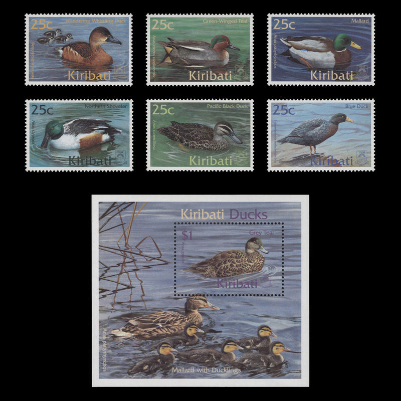 Kiribati 2001 (MNH) Ducks set and miniature sheet