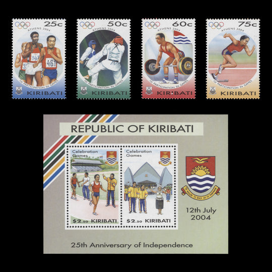 Kiribati 2004 (MNH) Olympic Games, Athens set and miniature sheet