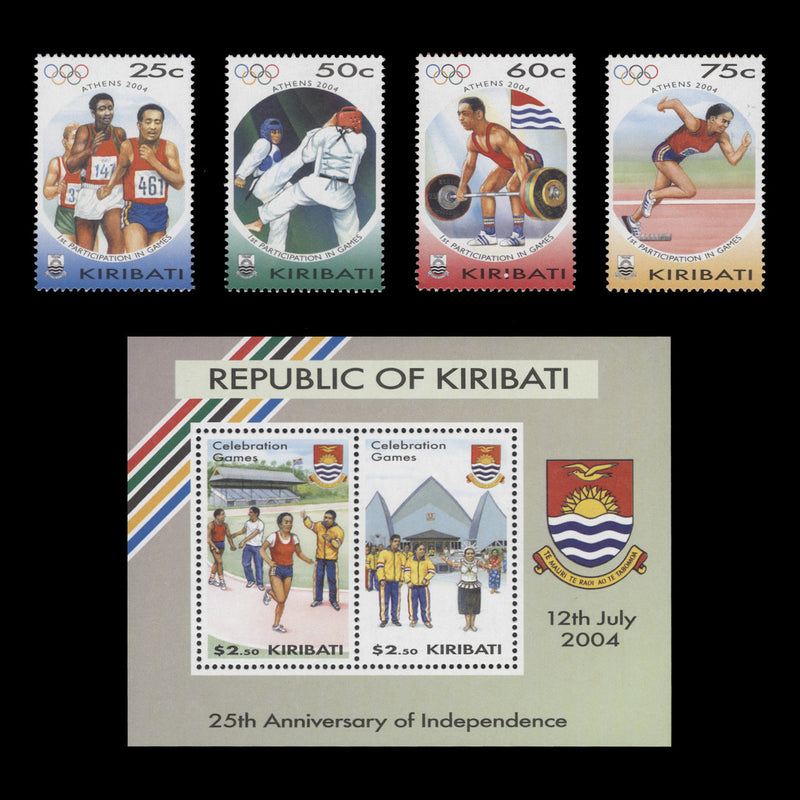 Kiribati 2004 (MNH) Olympic Games, Athens set and miniature sheet
