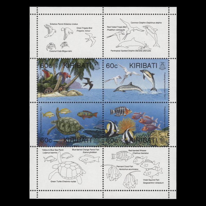 Kiribati 1995 (MNH) Protecting the Environment sheetlet