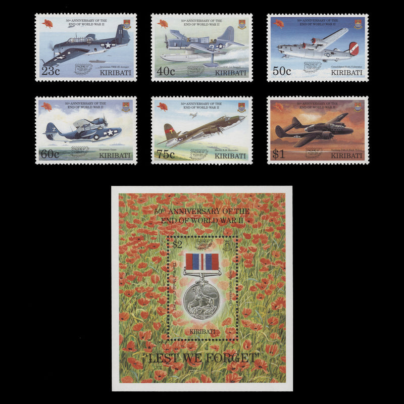 Kiribati 1995 (MNH) Second World War Anniversary set and miniature sheet