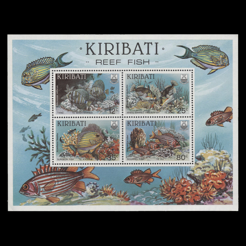Kiribati 1985 (MNH) Reef Fishes miniature sheet