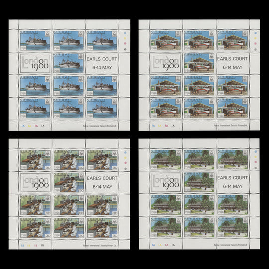 Kiribati 1980 (MNH) Stamp Exhibition, London sheetlets