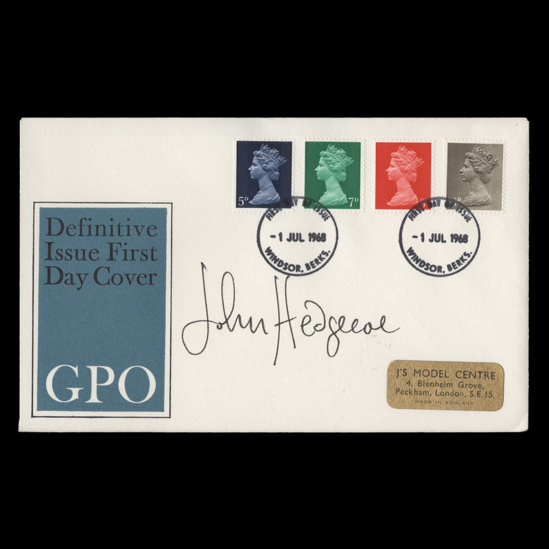 Great Britain 1968 Definitives first day cover signed by John Hedgecoe