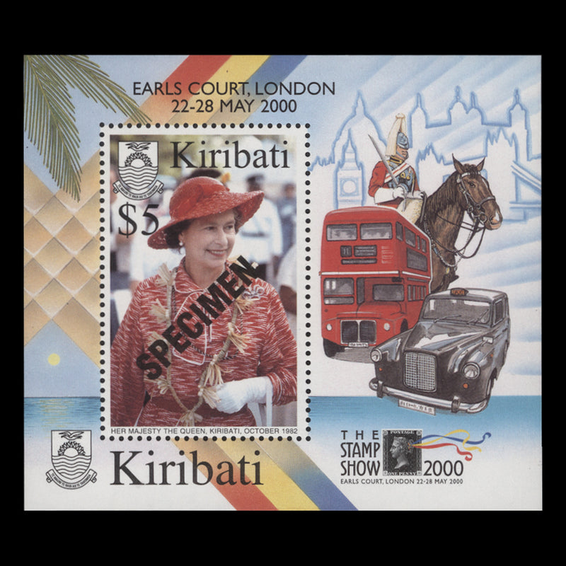 Kiribati 2000 (MNH) Stamp Exhibition, London SPECIMEN miniature sheet