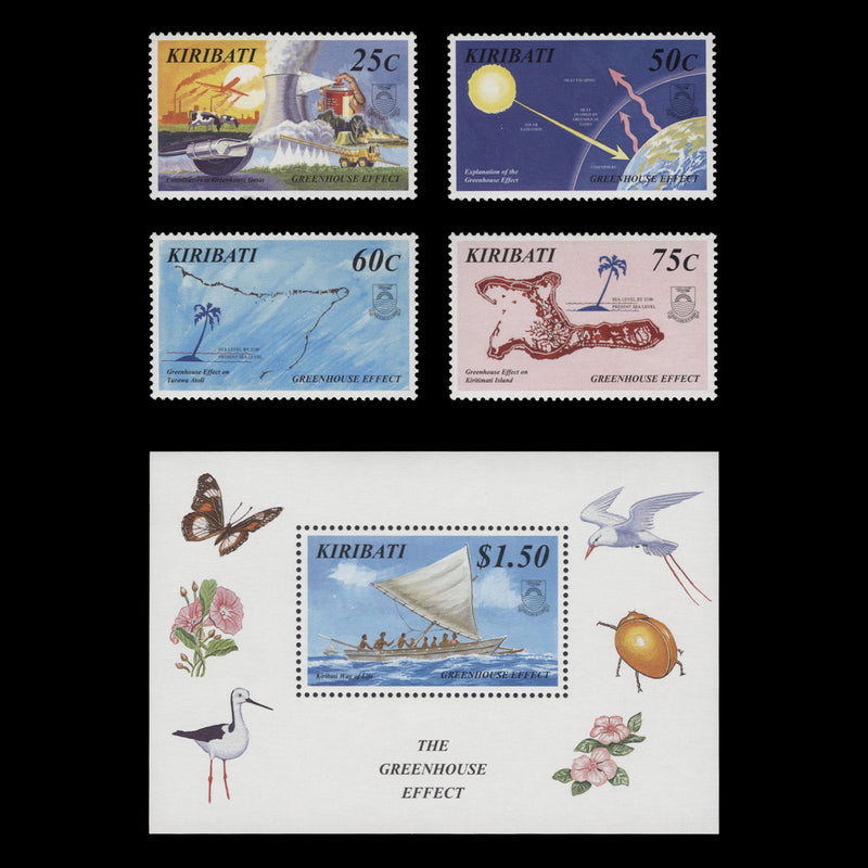 Kiribati 1998 (MNH) Greenhouse Effect set and miniature sheet