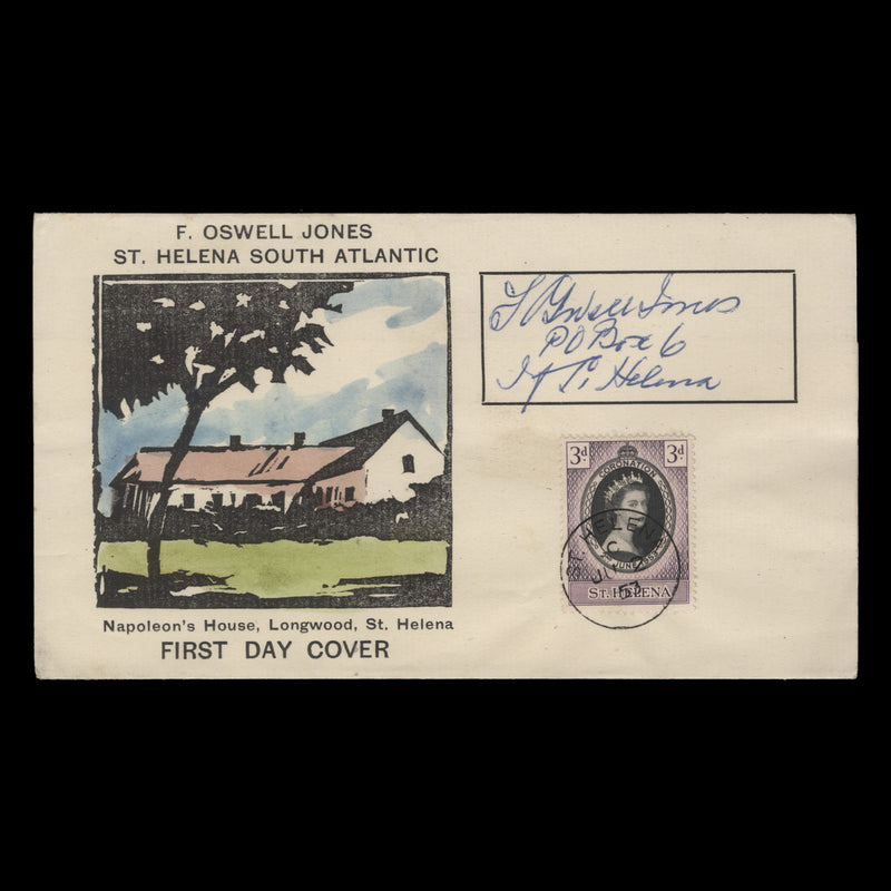 Saint Helena 1953 (FDC) 3d Coronation