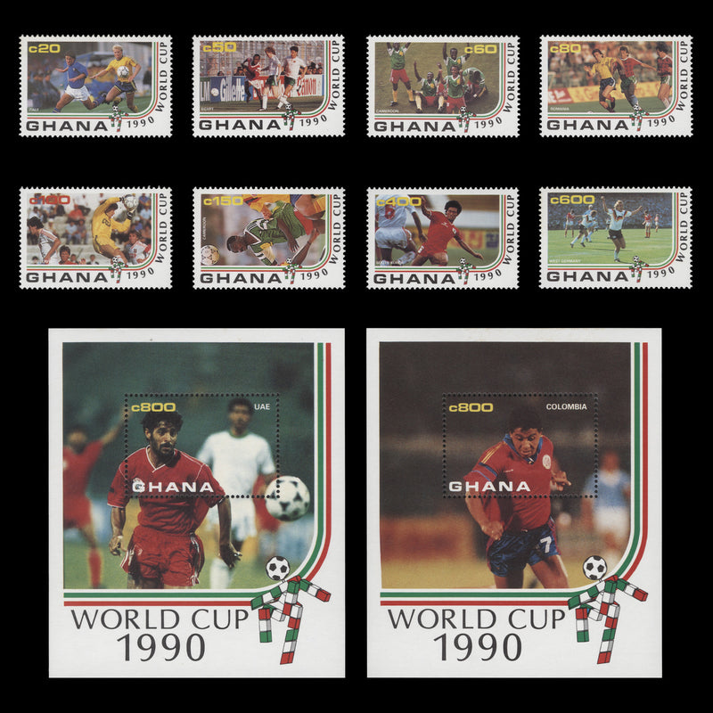 Ghana 1990 (MNH) World Cup Football Championship set and miniature sheets