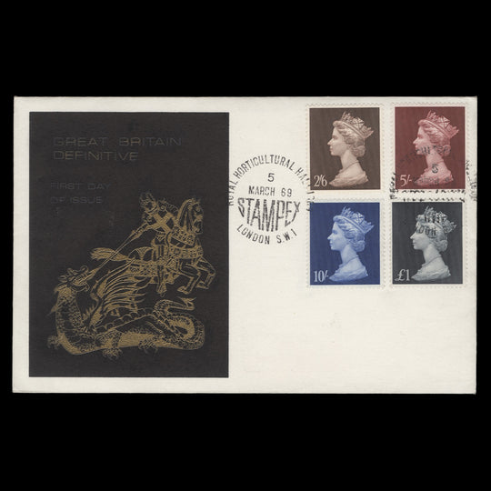 Great Britain 1969 Large-Format Definitives first day cover, STAMPEX