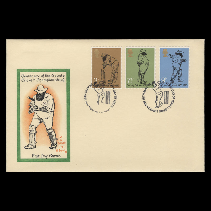 Great Britain 1973 (FDC) County Cricket, LORDS