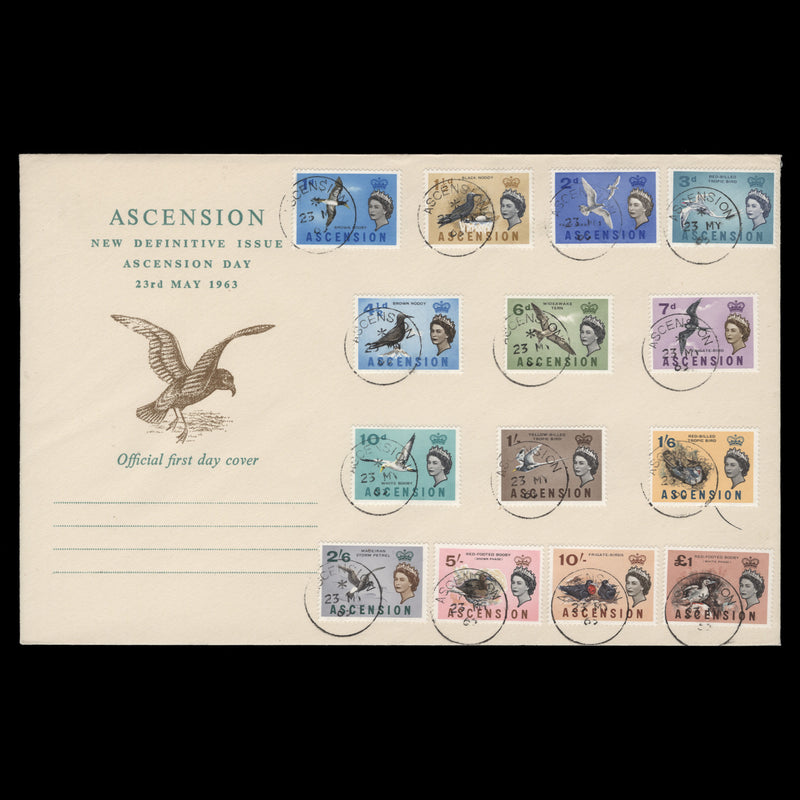 Ascension 1963 Birds Definitives illustrated first day cover
