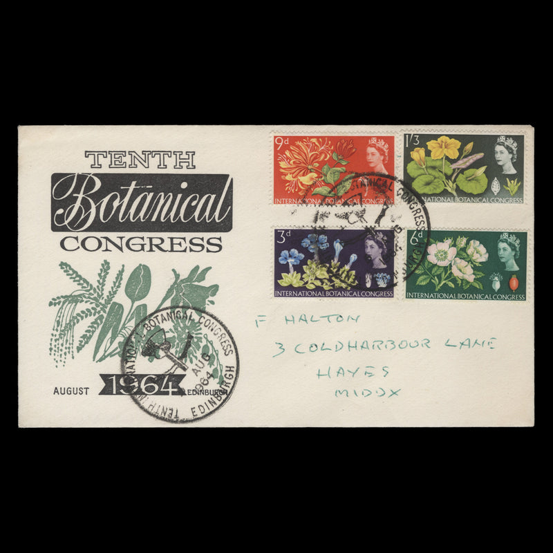 Great Britain 1964 (FDC) Botanical Congress phosphor, EDINBURGH