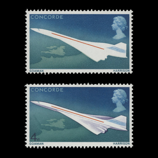 Great Britain 1969 (Variety) 4d First Flight of Concorde missing violet