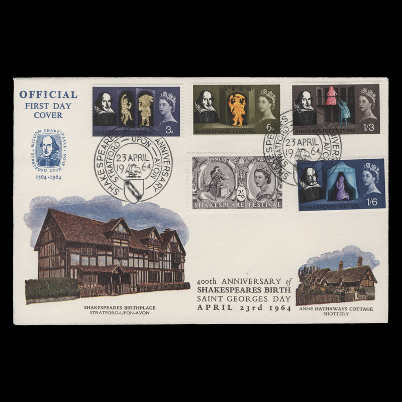 Great Britain 1964 Shakespeare Festival ordinary first day cover