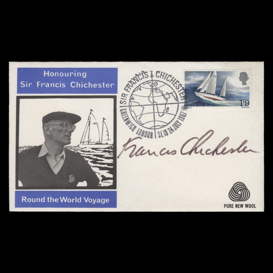Great Britain 1967 Gipsy Moth IV FDC signed by Francis Chichester