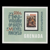 Grenada 1975 Michelangelo Birth Anniversary miniature sheet mock-up