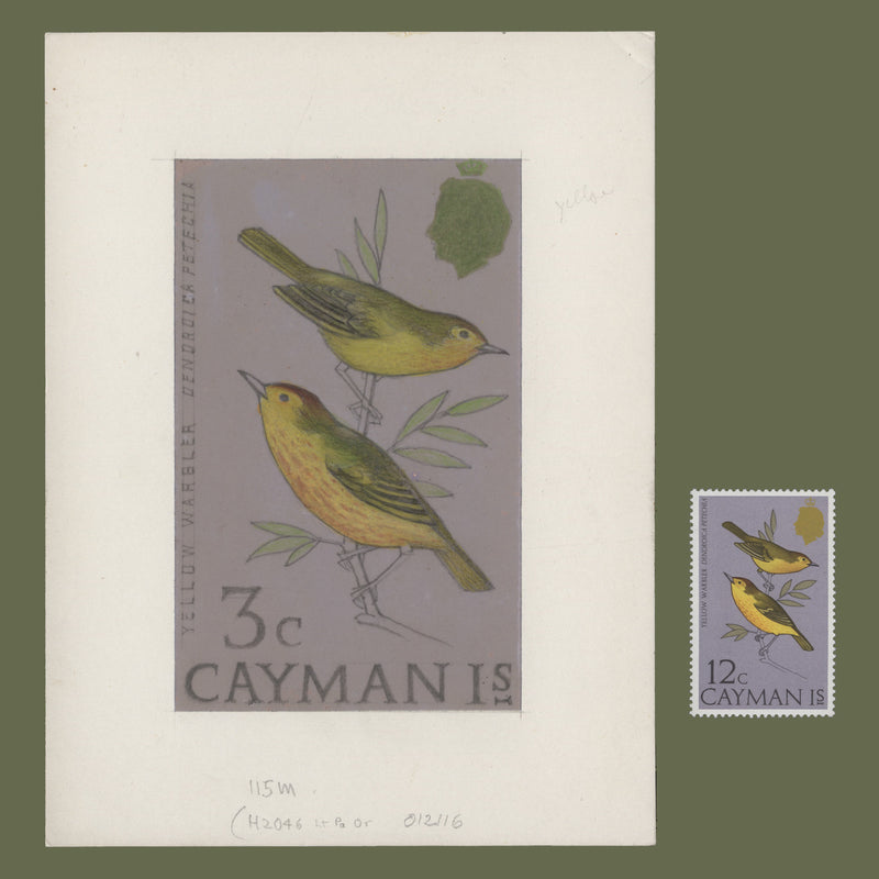 Cayman Islands 1975 Yellow Warbler essay by Michael Goaman