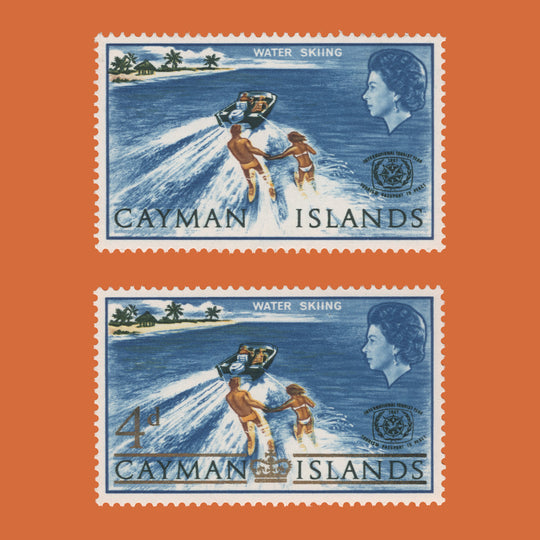 Cayman Islands 1967 (Variety) 4d International Tourist Year missing gold